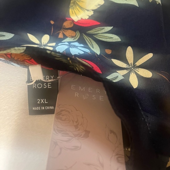 NWT Emery Rose Multi Color Floral Print Dress Size 2 XL - Picture 7 of 8